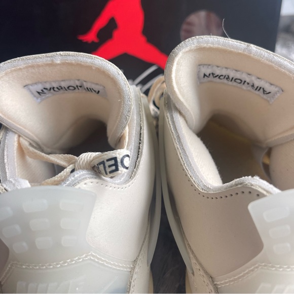 Jordan 4 Retro Off-White Sail 5.5 (W) Off-White Virgil Abloh collab NIB - Picture 2 of 12